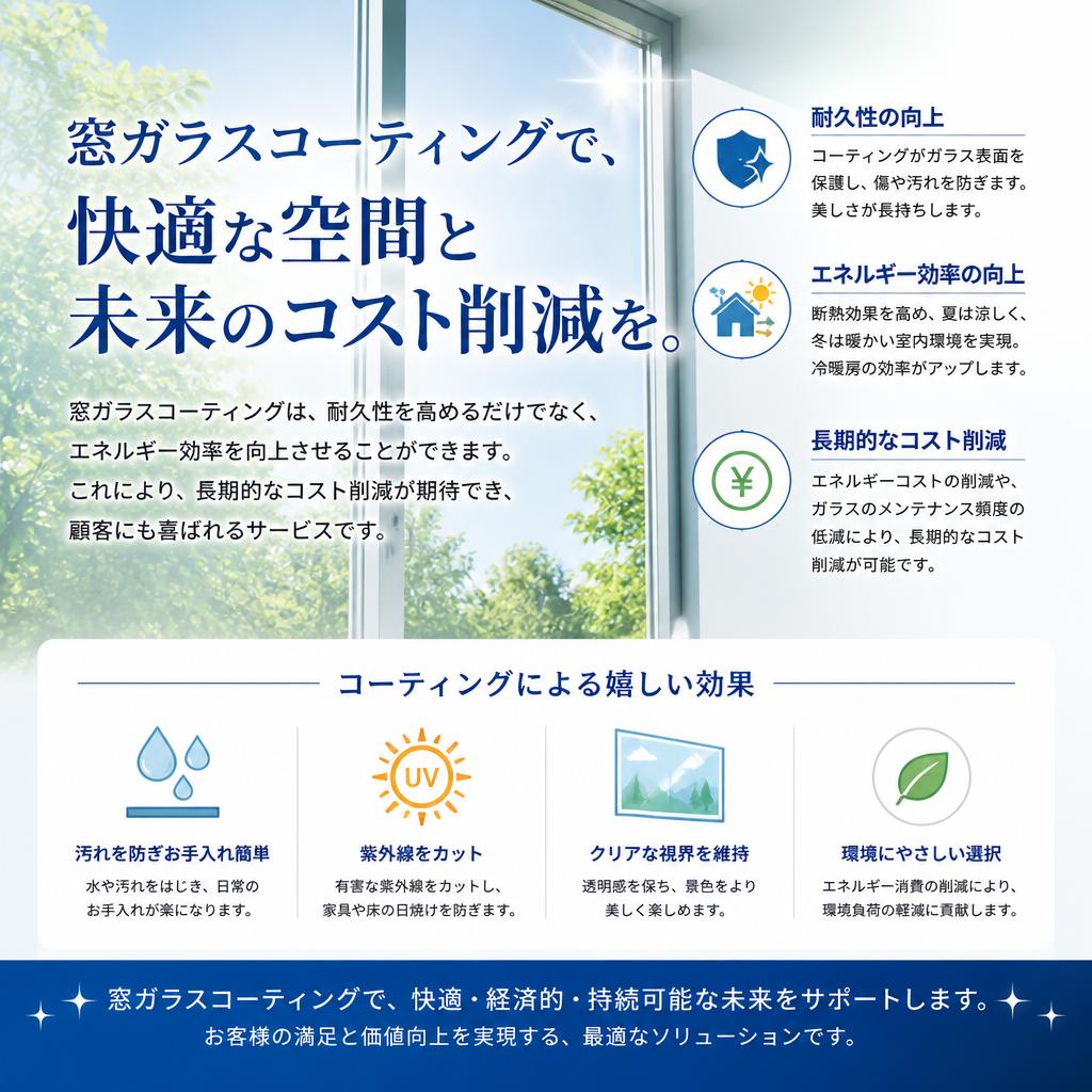 窓ガラスコーティングのメリット